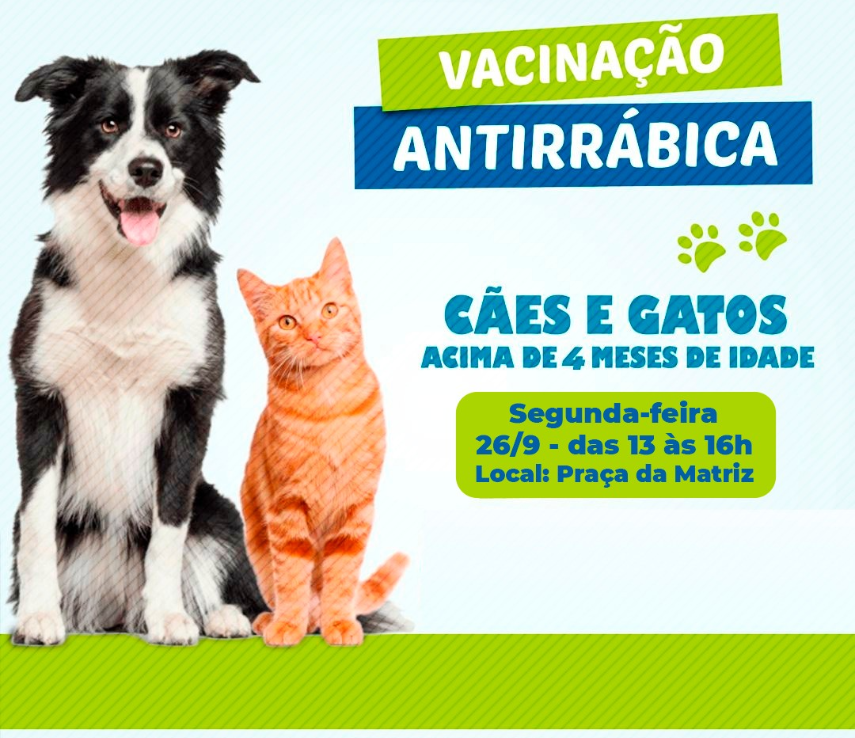 Campanha de vacinação Antirrábica..