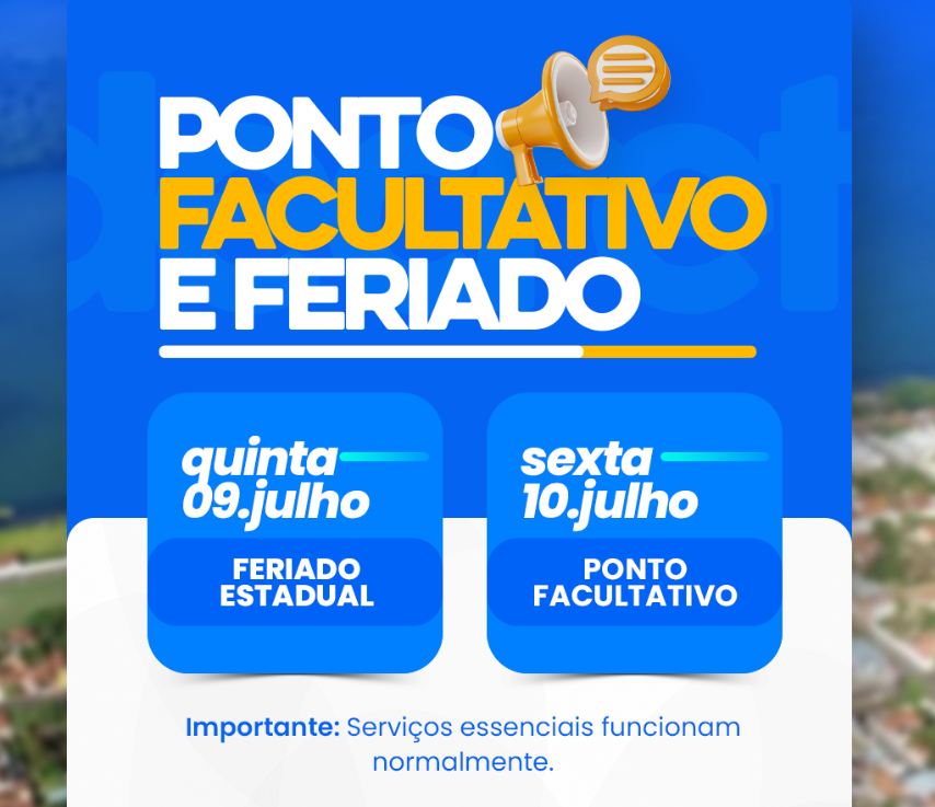 Comunicado de Ponto Facultativo e Feriado