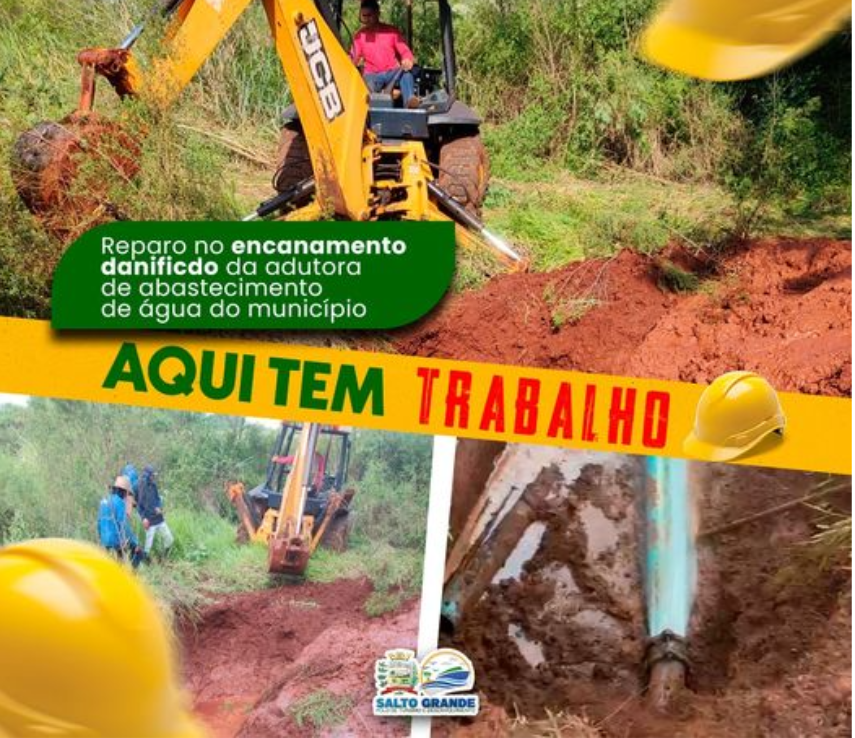 Equipe do DAE trabalha incansavelmente para reparar adutora rompida e restabelecer abastecimento de água