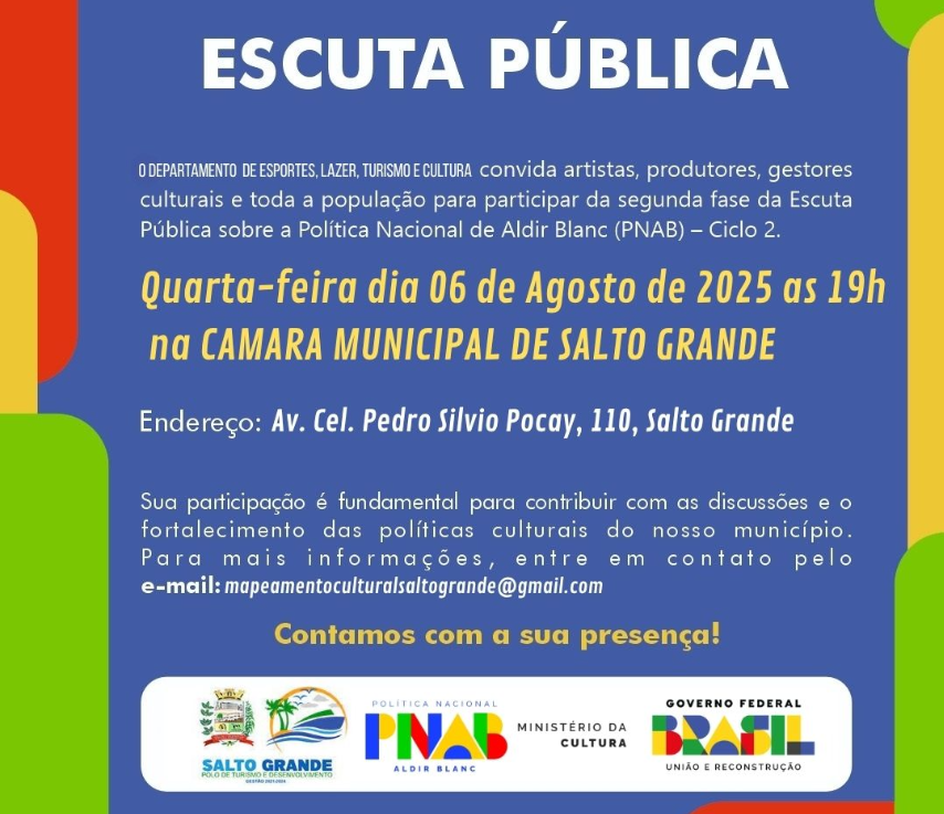 Escuta Pública Lei Aldir Blanc 2025