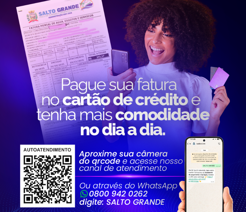 Pague sua conta de água com mais praticidade!