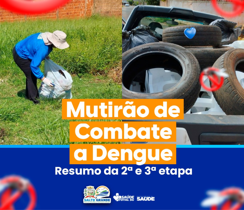 RESUMO DA 2ª e 3ª ETAPA DO MUTIRÃO DE LIMPEZA CONTRA DENGUE